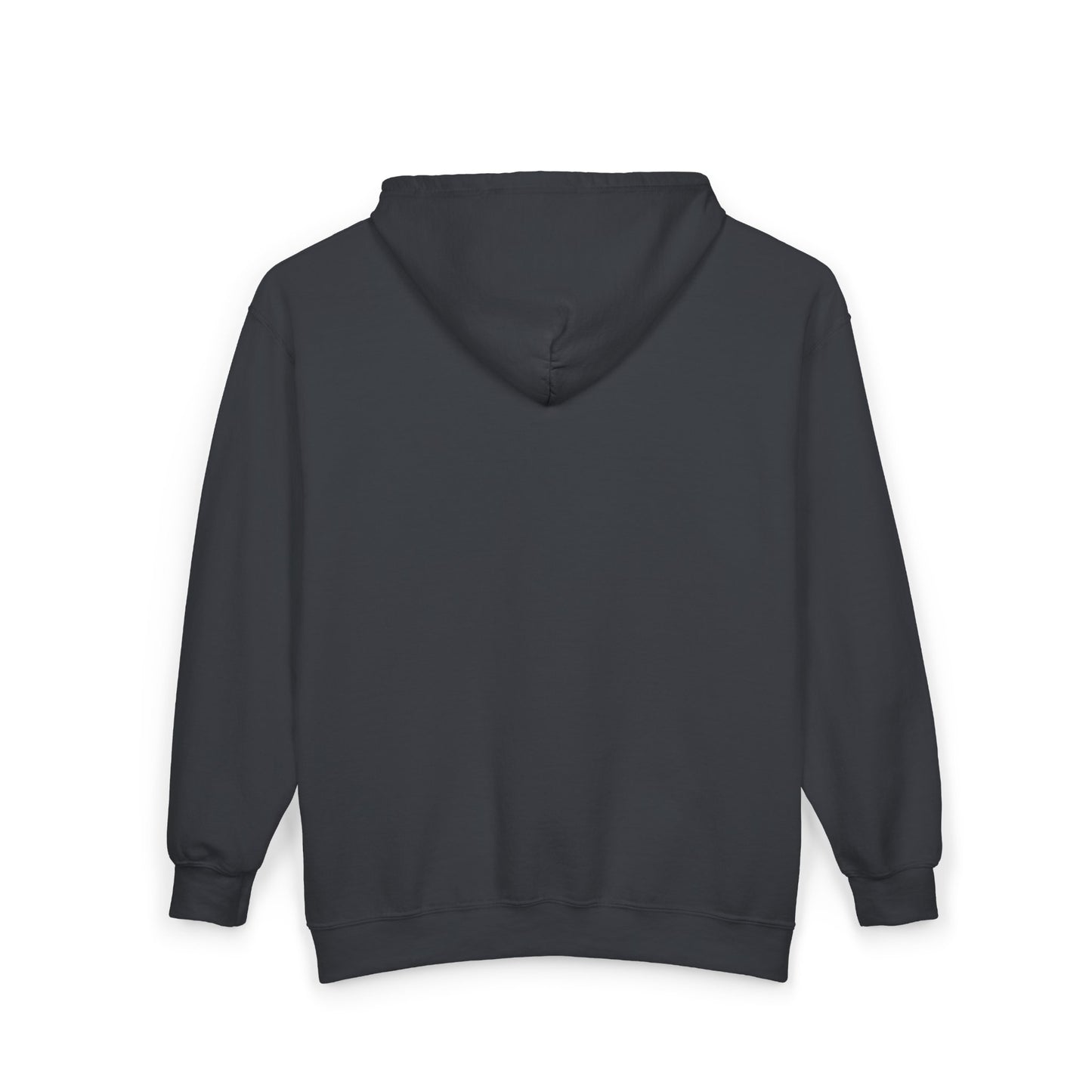 Minimalist Patch White Zip Hoodie — Small Chest Logo Full‑Zip Sweatshirt