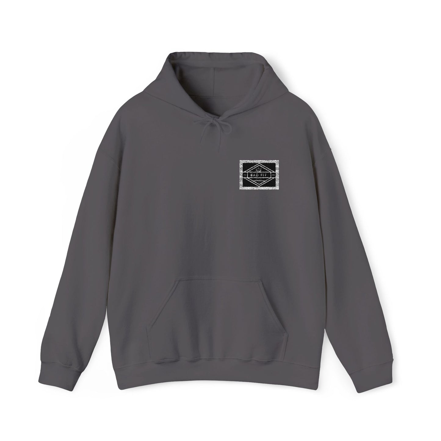Hoodie • Minimal Black Ink Wave Chest Graphic
