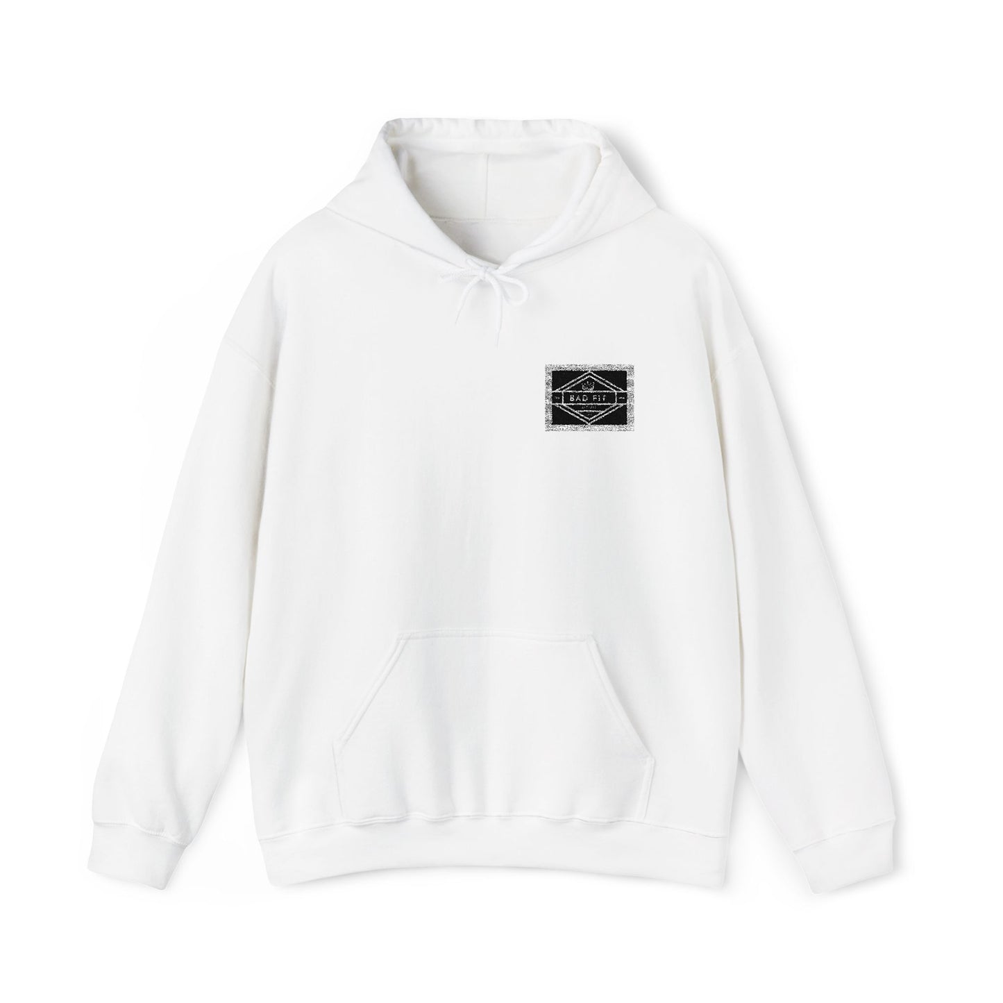 Hoodie • Minimal Black Ink Wave Chest Graphic
