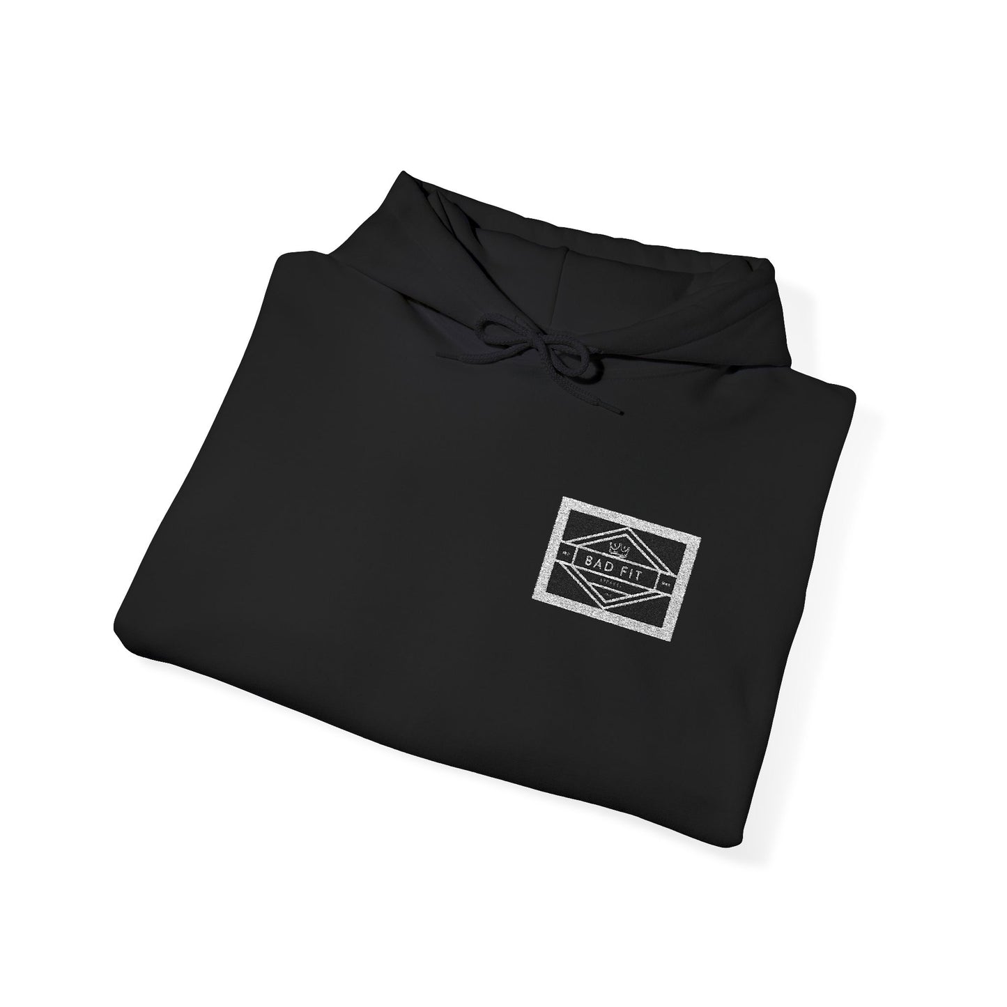 Hoodie • Minimal Black Ink Wave Chest Graphic