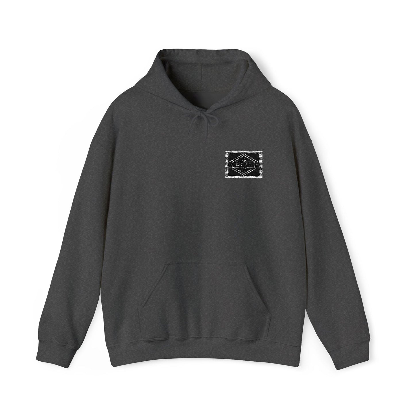 Hoodie • Minimal Black Ink Wave Chest Graphic
