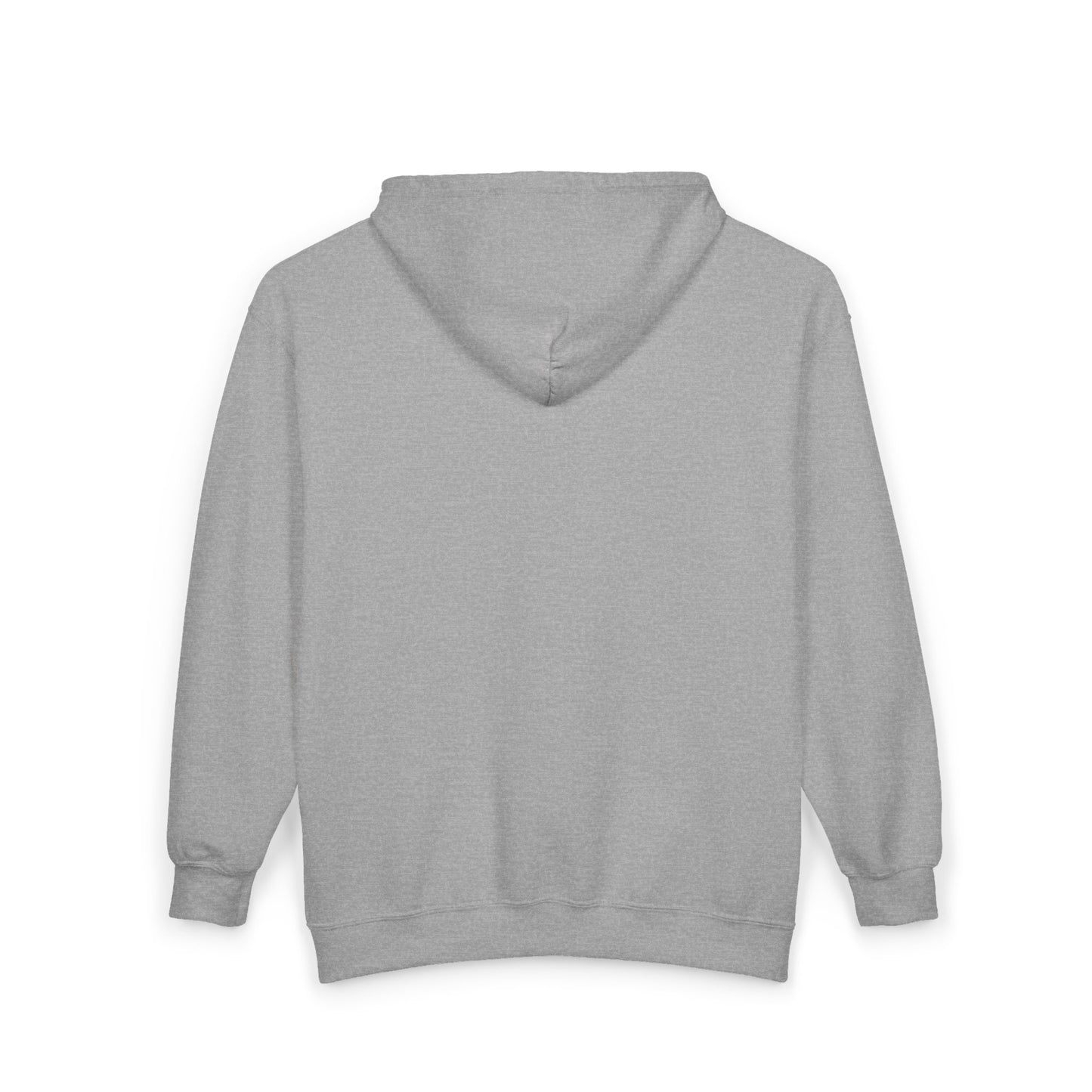 Minimalist Patch White Zip Hoodie — Small Chest Logo Full‑Zip Sweatshirt