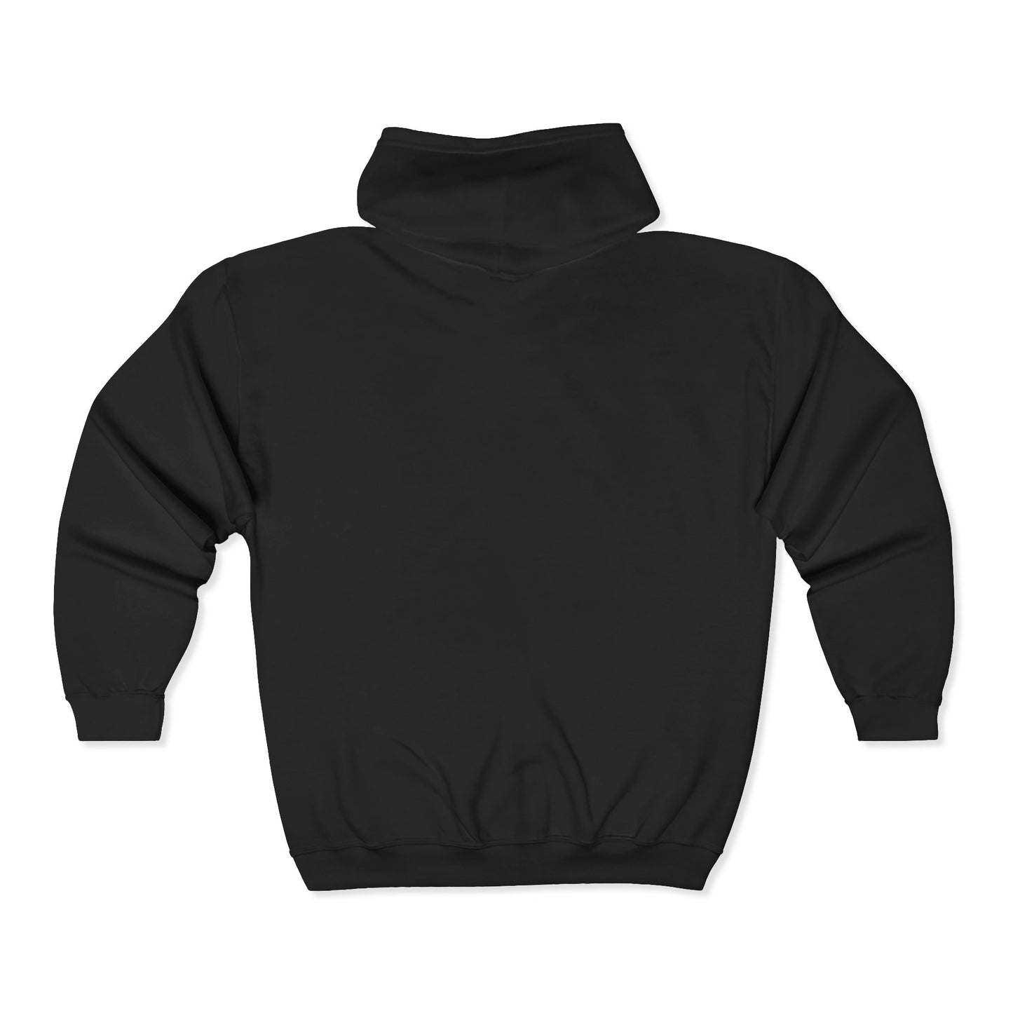 Minimalist Patch White Zip Hoodie — Small Chest Logo Full‑Zip Sweatshirt