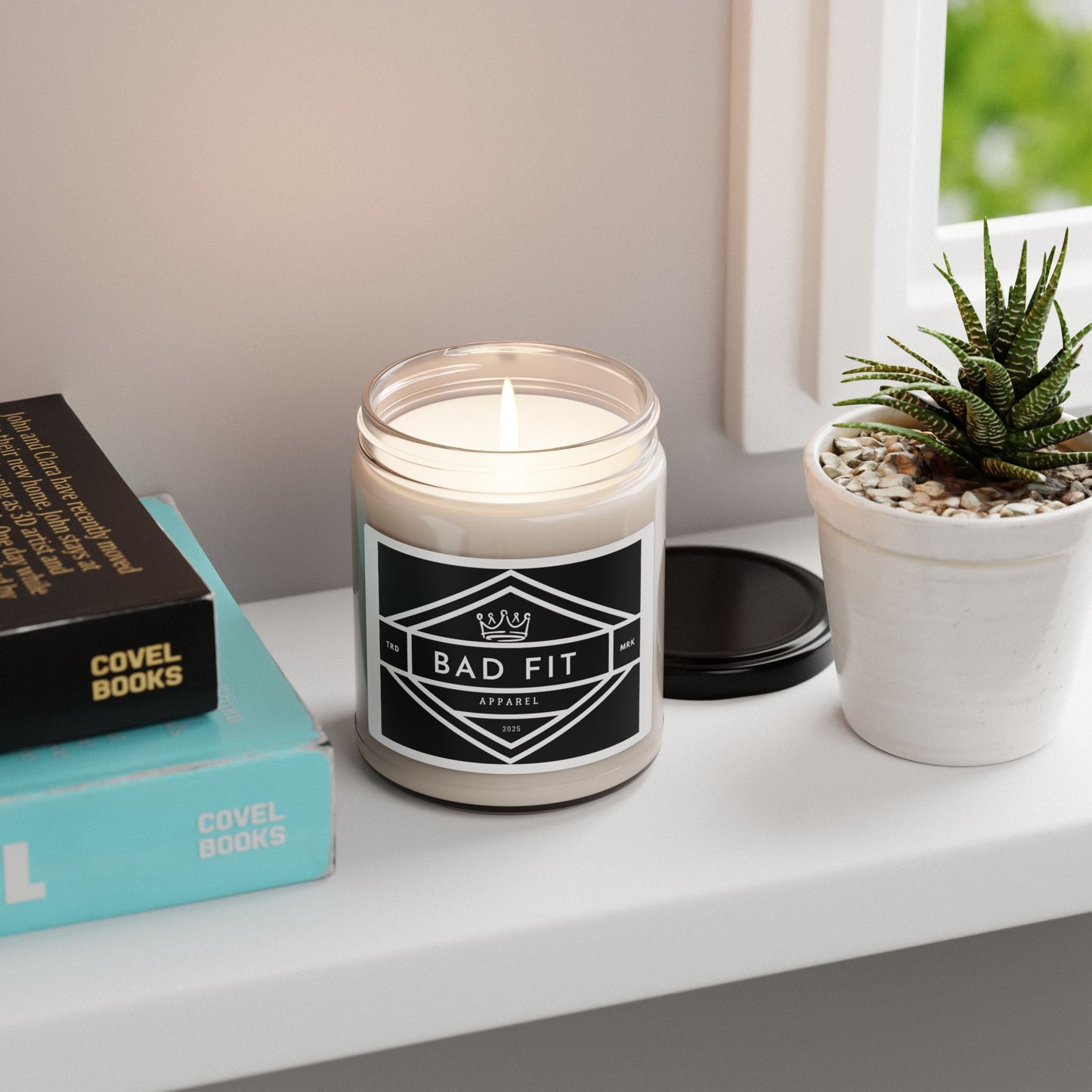 Soy Candle — 'Bad Fit' Scented 9oz Jar (Signature Black Label)
