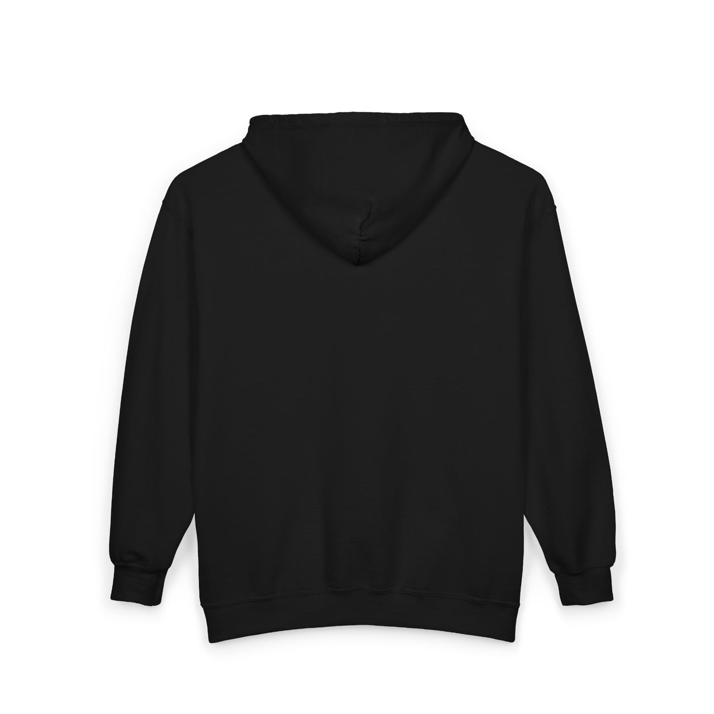Minimalist Patch White Zip Hoodie — Small Chest Logo Full‑Zip Sweatshirt