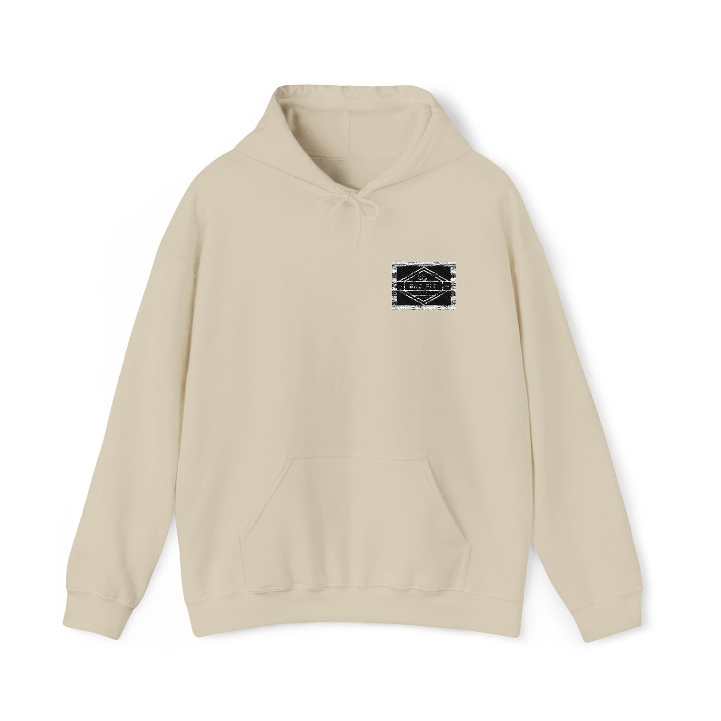 Hoodie • Minimal Black Ink Wave Chest Graphic